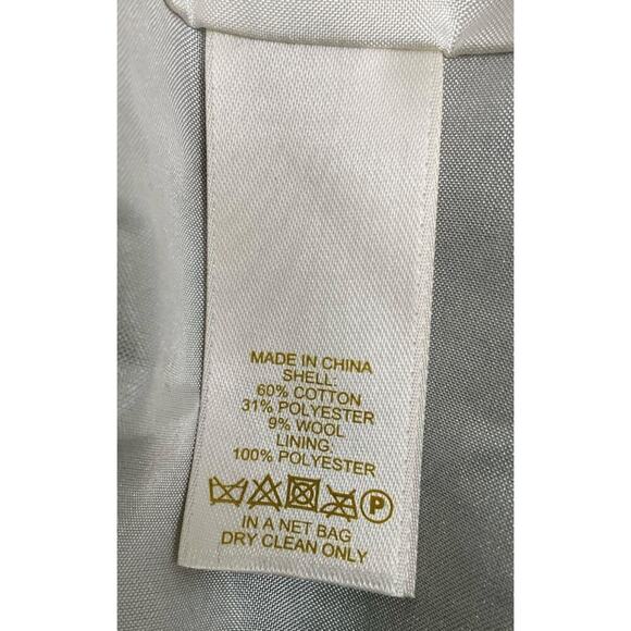 NWT Kate Spade Tabitha Tweed Wool Blazer Jacket Black Gold Studs Size 2 - Picture 4 of 7